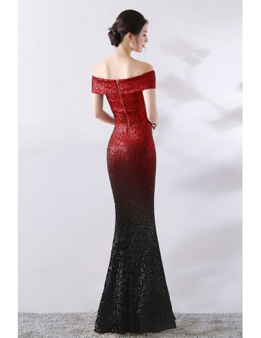 Sequined Ombre Sparkly Bodycon Prom Dress - $77.9925 #KN128