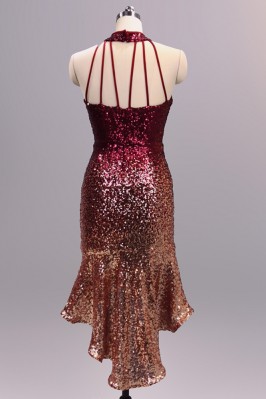 Regency Halter Tight  Bodycon Unique design Silhouette Short Homecoming Dress