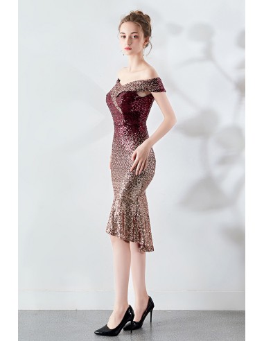Off Shoulder Sparkly Sequins Fitted Homecoming Dress - $52.9875 #KN149 - SheProm.com Off Shoulder Sparkly Sequins Fitted Homecoming Dress - $52.9875 #KN149 - SheProm.com