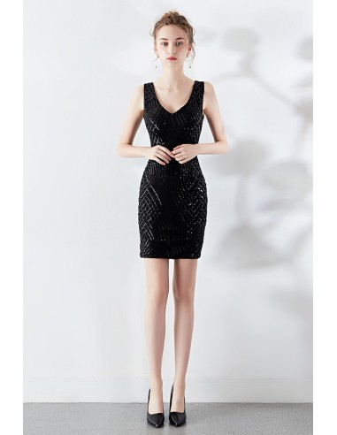 Sequined Bodycon Mini Dress Sleeveless