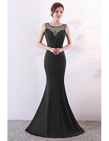 Formal Long Mermaid Evening Dress with Appliques