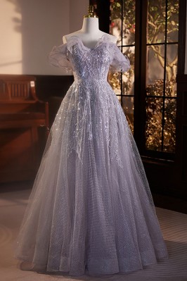 Sequined Long Tulle...
