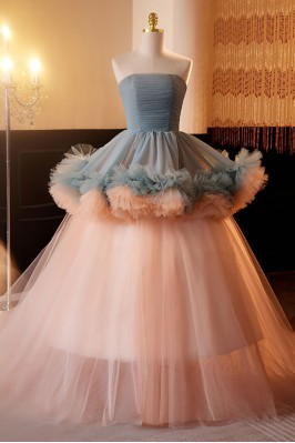 Strapless Puffy Tulle...