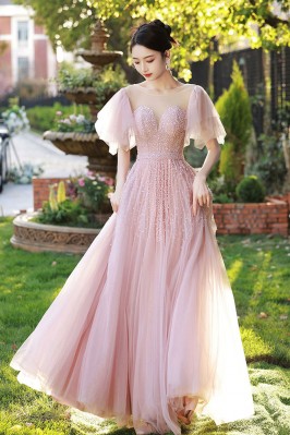 Cute Pink Sequined Tulle...