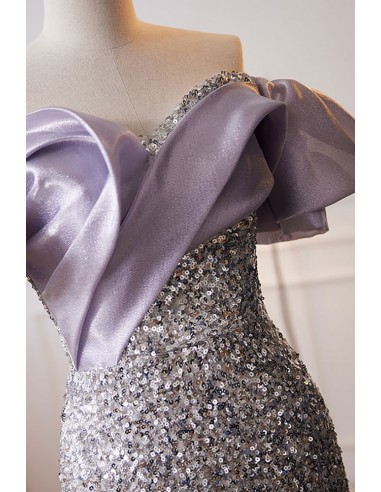 Ombre Sequins Halter Prom Dress Long Mermaid Evening Gowns