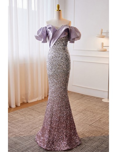 Formal Ombre Sequined Mermaid Evening Prom Dress For Less