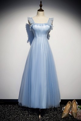 Lovely Blue A-line Tulle...