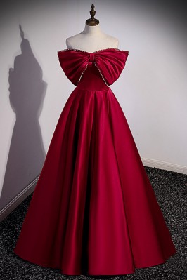 Satin Formal Gown In...