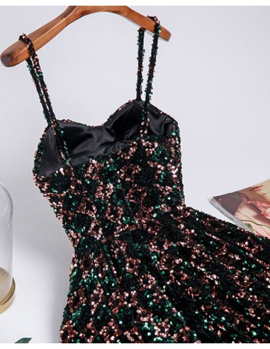 Glamorous Semi-party Dress In Tea Length with Bling Sequins - $112.992 #V78134 - SheProm.com Glamorous Semi-party Dress In Tea Length with Bling Sequins - $112.992 #V78134 - SheProm.com