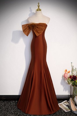Chic Brown Evening Gown...