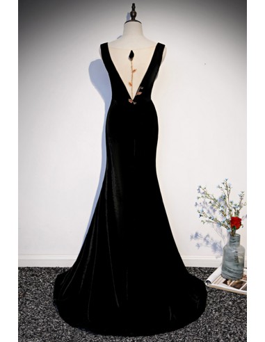 vintage My Michelle full length black velvet evening dress velvet burnout  sz M | eBay