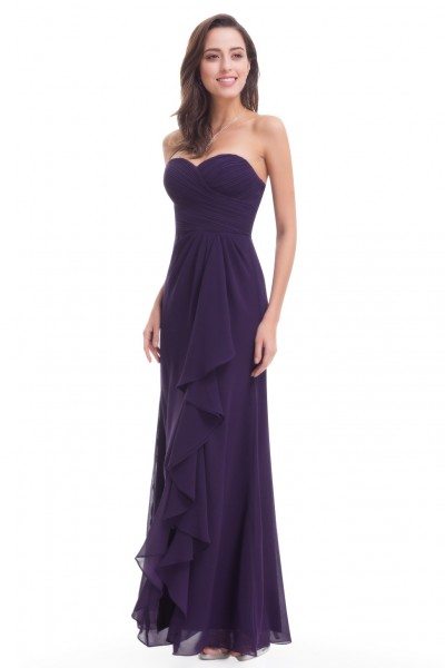 dark purple evening gown