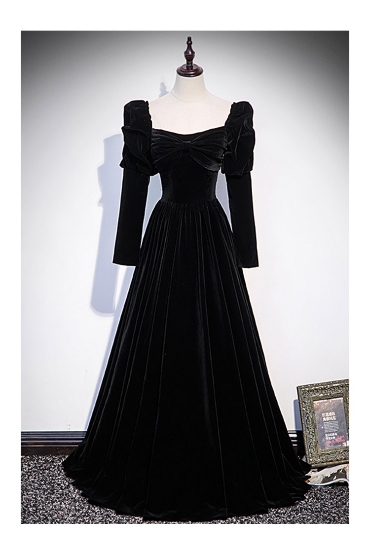 Colors Dress 3272 Velvet Crystal V Neck Long Sleeve Prom Dress High Sl –  Glass Slipper Formals