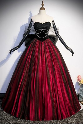 Black And Red Prom Gown...