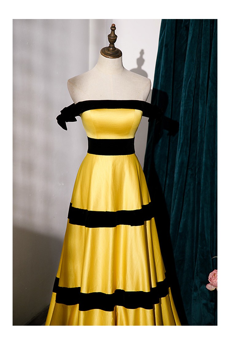 Yellow and clearance black formal outfits