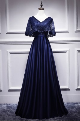 Formal Navy Blue Prom Dress...