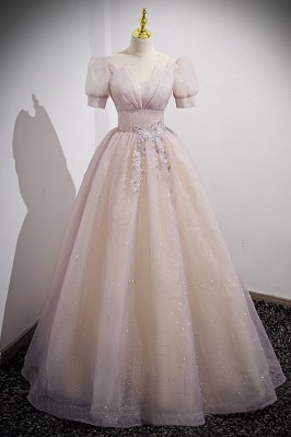 Dusty Long Formal Gown with...