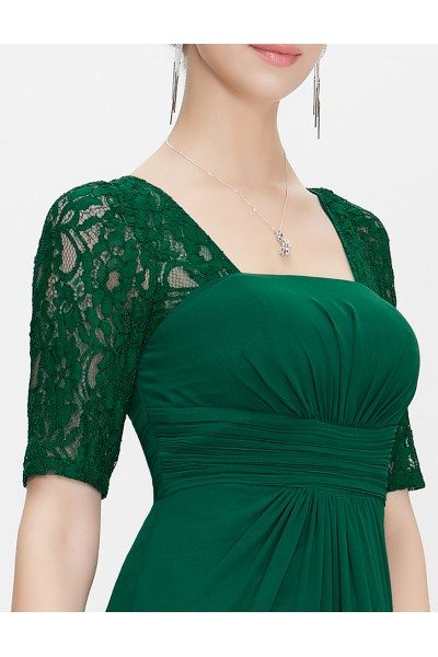 Plus Size 5XL Summer Dark Green Short sleeve Elastic Waist Women Casual Dresses Light green 