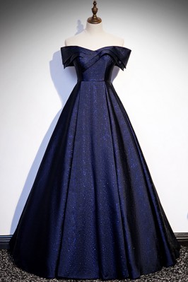 Navy Blue Prom Gown with...