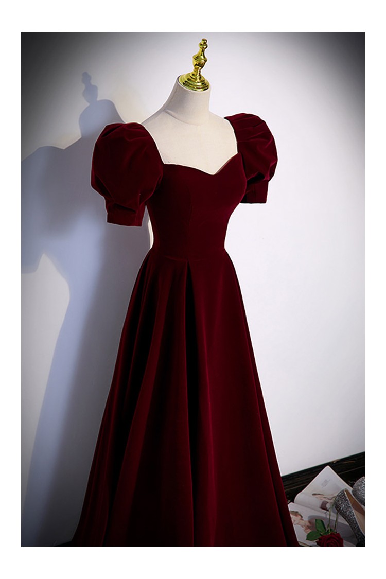 Velvet simple outlet gown