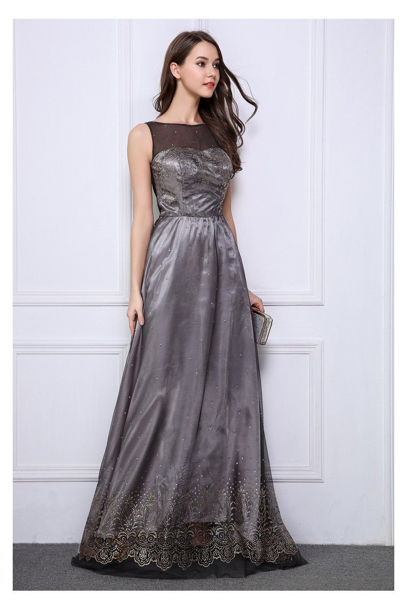 layered tulle & mesh sleeveless corset gown