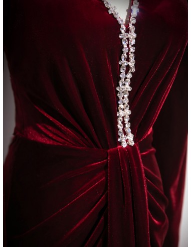 STARRY VELVET RHINESTONE LACE TRUMPET SLEEVE SHORT COAT & SKIRT SUIT main image 0