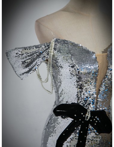 Sparkly Sequin Mermaid Appliques Long Prom Dress,Stunning Evening Dress Y1533 main image 1