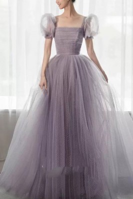 Cute Long Tulle Prom Dress...