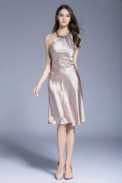halterneck satin