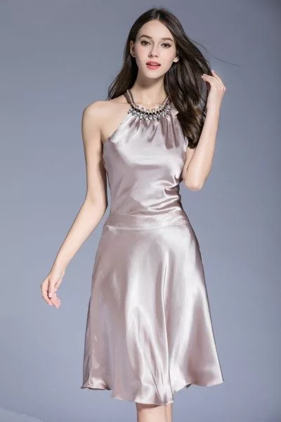 satin party frock