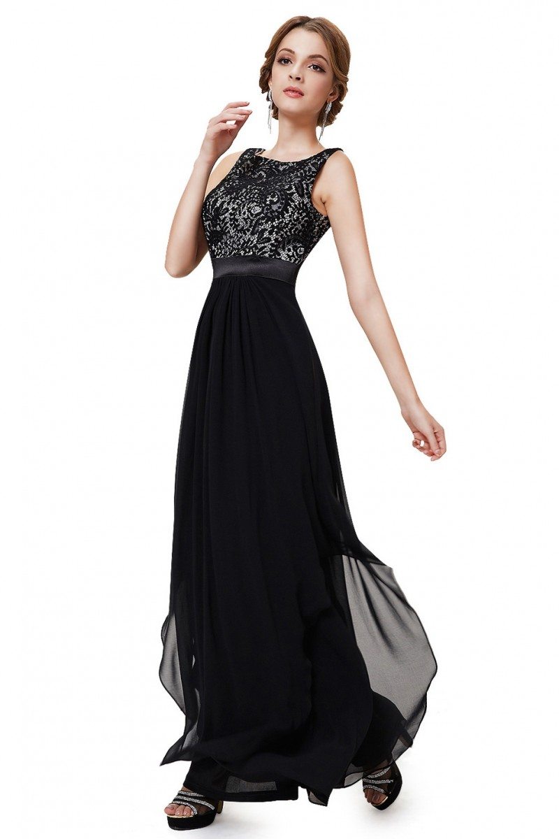 Black Sleeveless Round Neck Long Party Dress - $62.04 #EP08217BK ...
