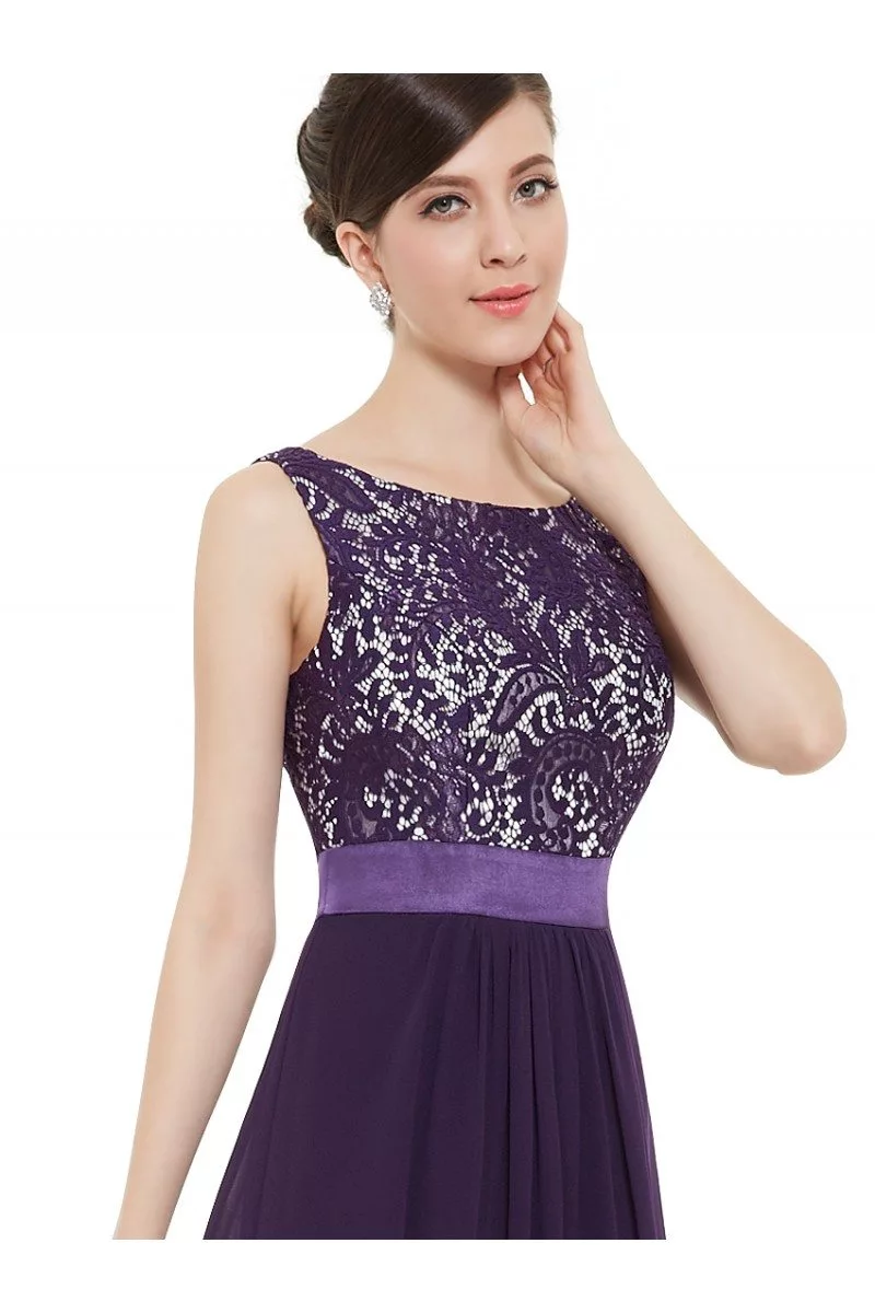 purple party gown