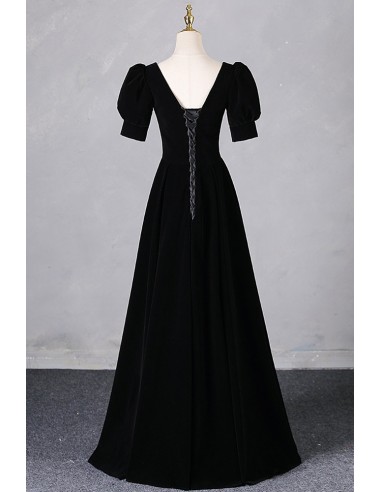 Velvet Prom Dress Maroon Prom Dress Long Evening Dress Backless Formal Gown MA142 main image 1