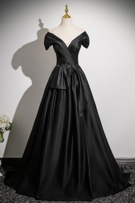 Pleated Vneck Formal Long...