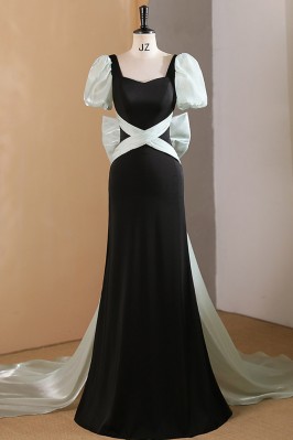 Slim Long Black Prom Dress...