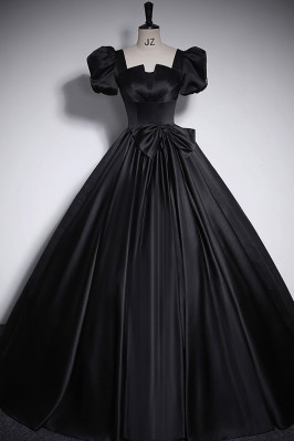 Ballgown Satin Black Bubble...