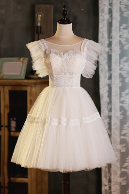 Light Champagne Tulle Short...