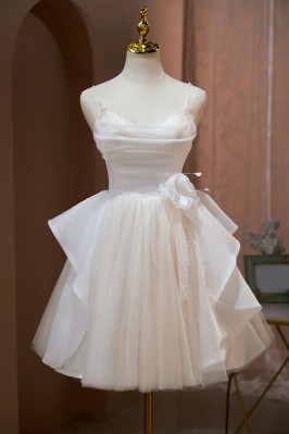 Elegant Ruffled Short Tulle...