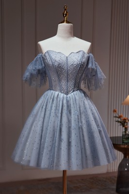Dusty-Blue Sequined...