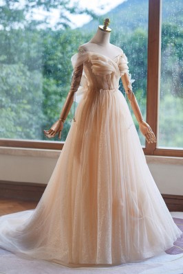 Elegant Long Champagne...