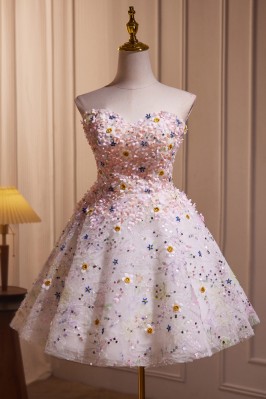 Pretty Floral Short Tulle...