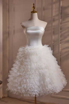 Elegant Strapless Satin &...