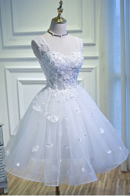White Leaf-Embellished...