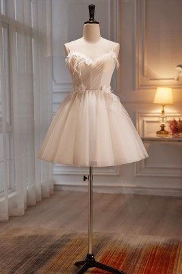 Pleated White Tulle...