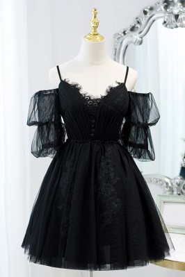 Gothic Cold-Shoulder Black...