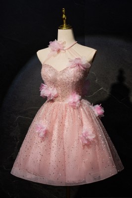 Pink Floral Sequin Tulle...