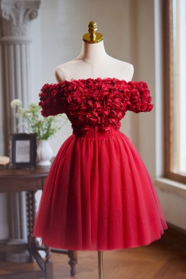Short Red Prom Dress with...