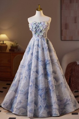 Unique Light Blue Prom...