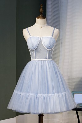 Blue Corset Tulle Short...