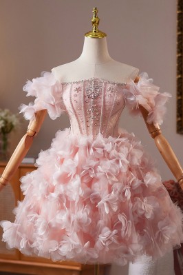 Romantic Pink Short Prom...